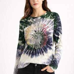 Zadig & Voltaire Willy Tie Dye Blason Long Sleeve Top Small
